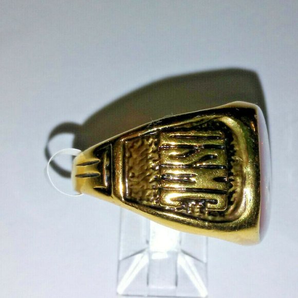 Marine Ring Red Military insignia Gold US Made NWT - Picture 2 of 9